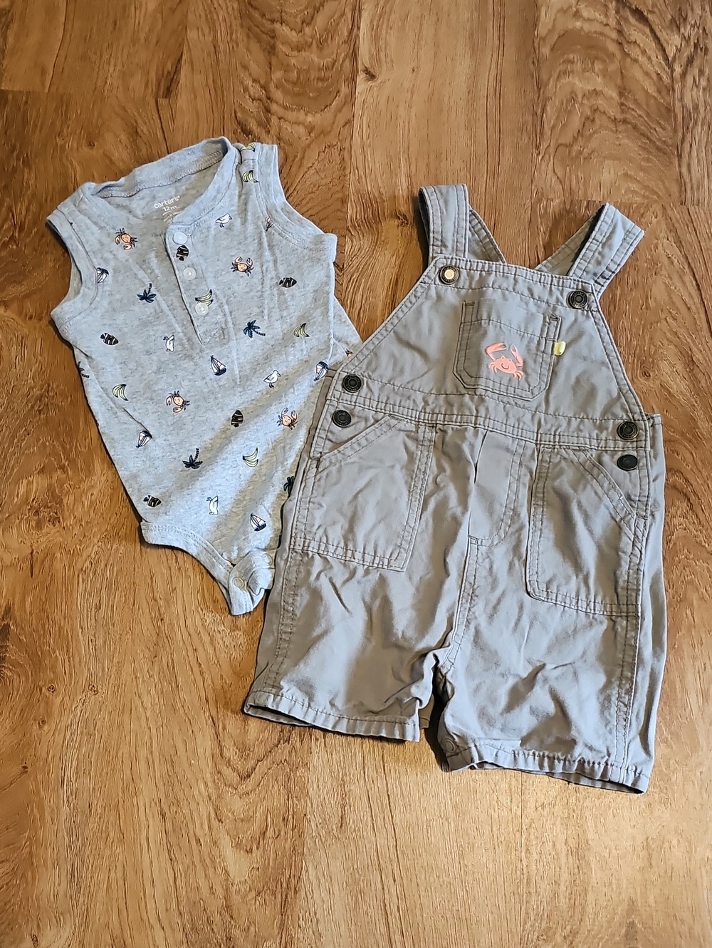Carters Baby Boy Short Overalls